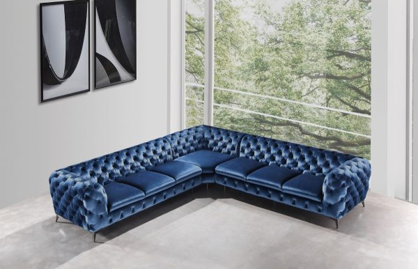 Delilah Sectional Blue - Image 3