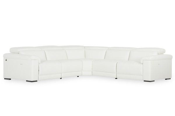 Estro Salotti Palinuro - White Leather Sectional Sofa with Recliners - Image 2