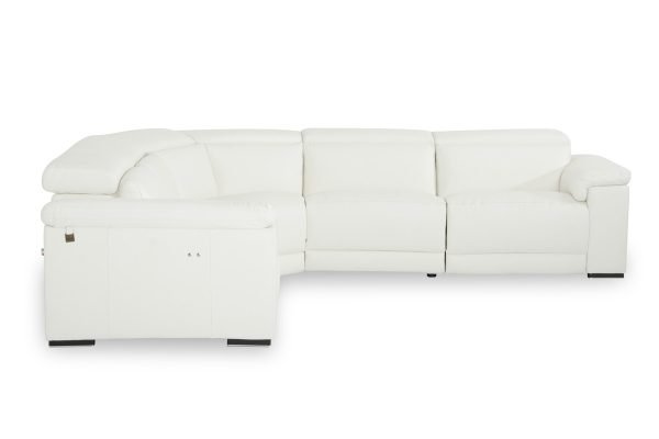 Estro Salotti Palinuro - White Leather Sectional Sofa with Recliners - Image 3
