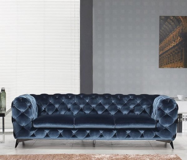 Delilah Modern Blue Sofa