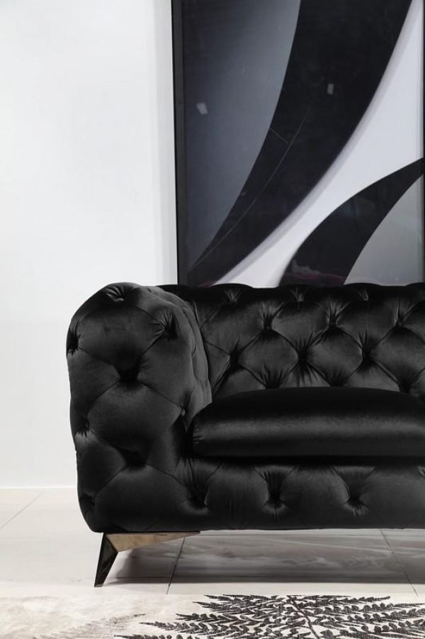 Delilah Loveseat Black - Image 4