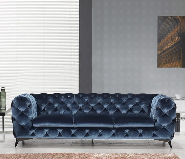 Delilah Modern Blue Sofa - Image 6