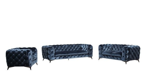 Delilah Modern Blue Sofa - Image 5