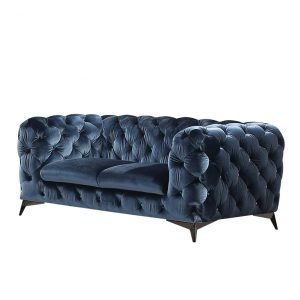 Deliah Modern Blue Love Seat