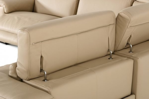 Estro Salotti Palinuro - Italian Modern Camel Leather Sectional Sofa with Recliners - Image 7