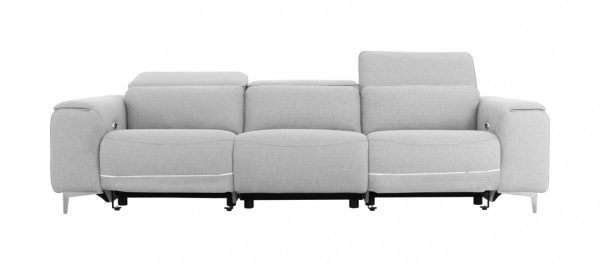 Divani Casa Cyprus Contemp. Fabric 4 Seater Sofa w/ Electric Recliners