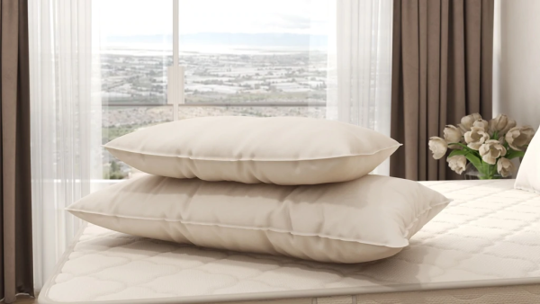 Organic Wool Pillow Queen Med