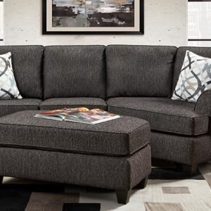 Tuxedo Charcoal Cocktail Ottoman