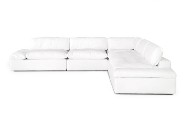 Divani Casa Kelly - Modern White Fabric Sectional Sofa - Image 2