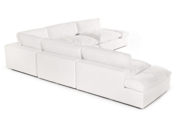 Divani Casa Kelly - Modern White Fabric Sectional Sofa - Image 4