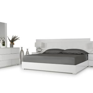 Modrest Monza Italian Modern White Bed
