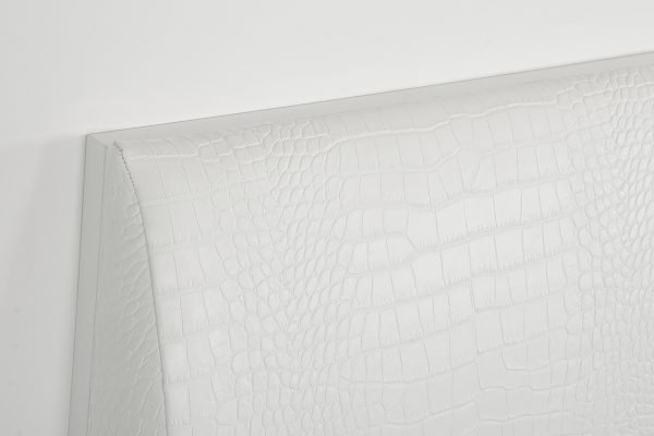 Modrest Monza Italian Modern White Bed - Image 4