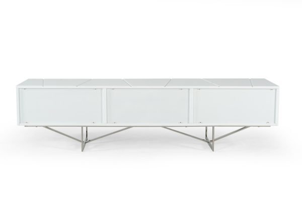 Modrest Chrysler Modern White TV Stand - Image 4