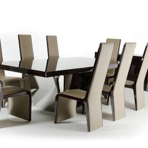 Modrest Christa Modern Ebony High Gloss Dining Table