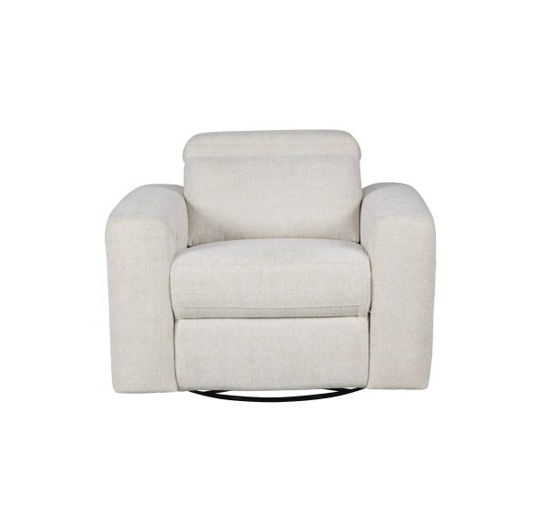 Divani Casa Gering - Modern Beige Fabric Power Recliner Chair - Image 2