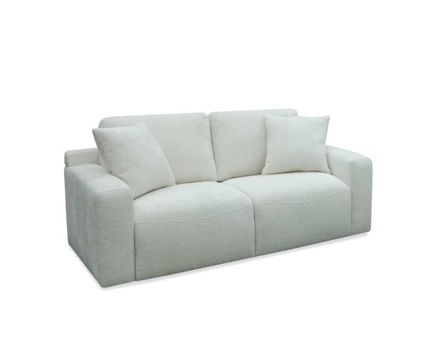 Divani Casa Gloria - Modern White Fabric Loveseat - Image 2