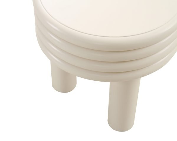 Modrest Townley - Contemporary White Round End Table - Image 2