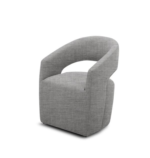 Modrest Angie - Modern Grey Fabric Accent Chair - Image 3