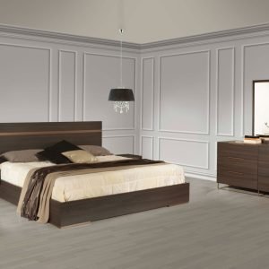 Nova Domus Benzon Italian Modern Dark Rovere Bedroom Set
