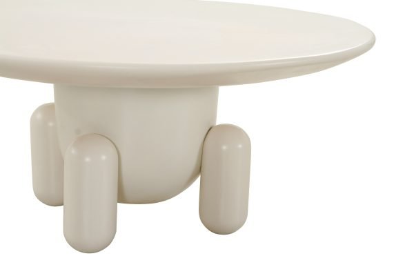 Modrest Gabby - Contemporary White Round Coffee Table - Image 2