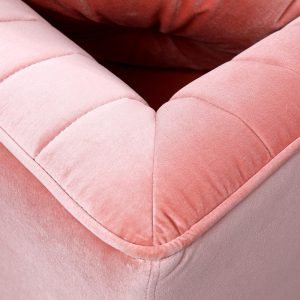 Divani Casa - Rachel Modern Pink Velvet Left Facing Sectional Sofa