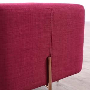 Divani Casa Adler Modern Pink Small Ottoman