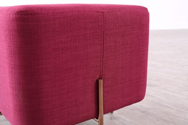 Divani Casa Adler Modern Pink Small Ottoman