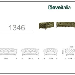 Divani Casa Sheila Modern Silver Fabric Sofa Set