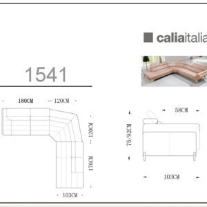 Divani Casa Graphite - Modern White Leather Left Facing Sectional Sofa
