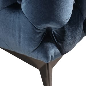 Divani Casa Delilah Modern Blue Fabric Sofa Set