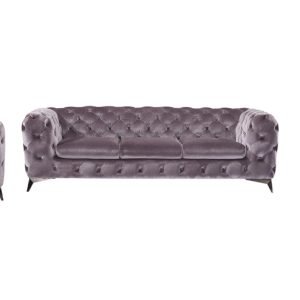 Divani Casa Delilah Modern Grey Fabric Sofa Set