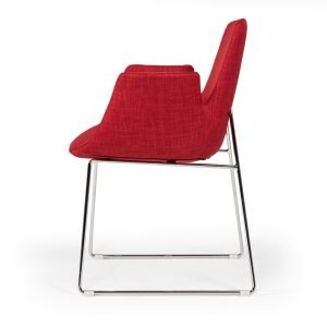 Modrest Altair Mid-Century Red Fabric Dining Chair