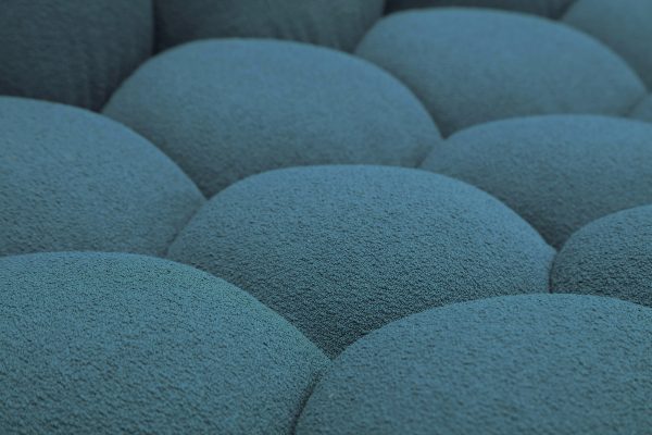 Divani Casa Yolonda - Modern Curved Dark Teal Fabric Chair - Image 3