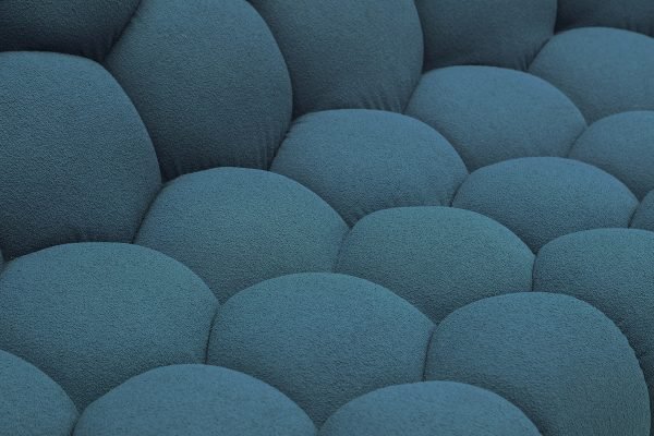 Divani Casa Yolonda - Modern Curved Dark Teal Fabric Chair - Image 4