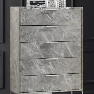 Nova Domus Marbella - Italian Modern Grey Marble Chest