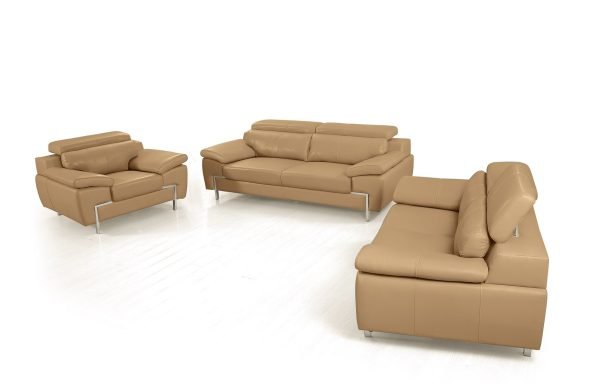 Divani Casa Grange - Modern Camel Leather Sofa Set - Image 2
