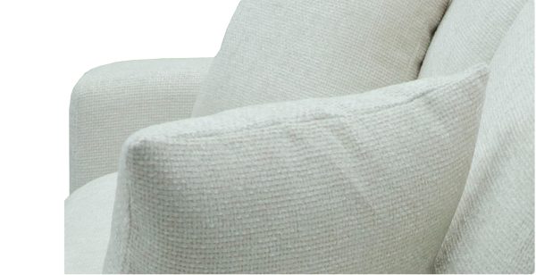 Divani Casa Gloria - Modern White Fabric Loveseat - Image 3
