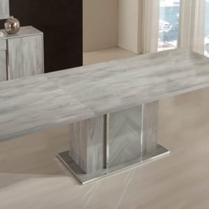 Nova Domus Alexa Italian Modern Grey Extendable Dining Table