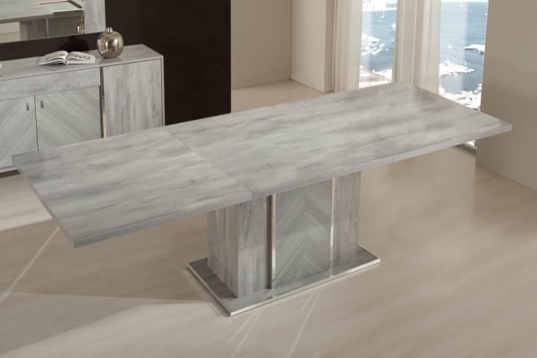 Nova Domus Alexa Italian Modern Grey Extendable Dining Table
