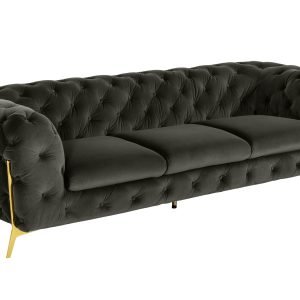 Divani Casa Sheila - Modern Dark Grey Fabric Sofa