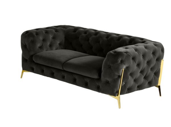 Divani Casa Sheila - Modern Dark Grey Fabric Sofa Set - Image 3