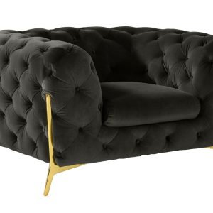 Divani Casa Sheila - Modern Dark Grey Fabric Chair