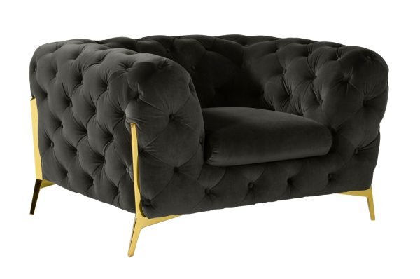 Divani Casa Sheila - Modern Dark Grey Fabric Sofa Set - Image 4