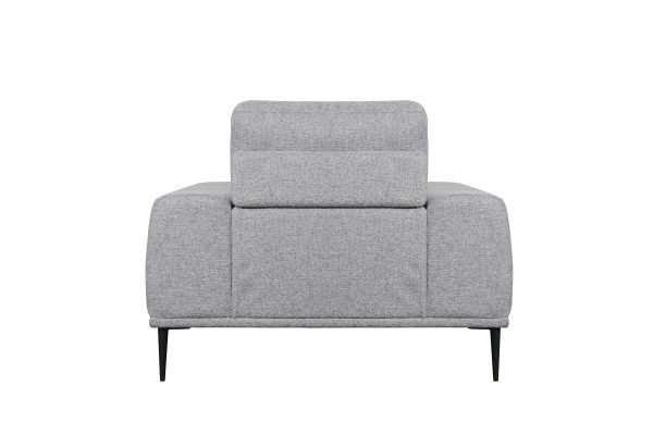 Divani Casa Fonda - Modern Grey Fabric Chair - Image 4