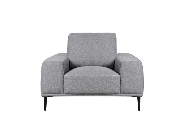 Divani Casa Fonda - Modern Grey Fabric Chair