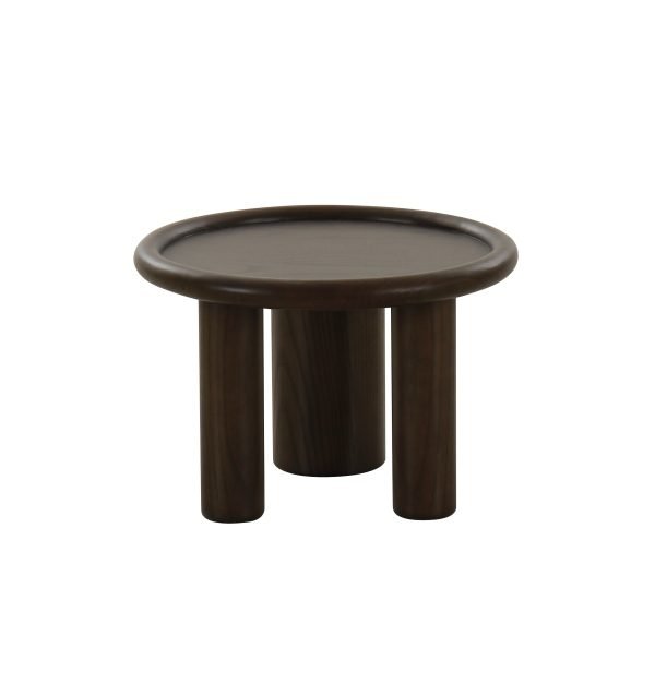 Modrest Strauss - Contemporary Brown Ash Round End Table