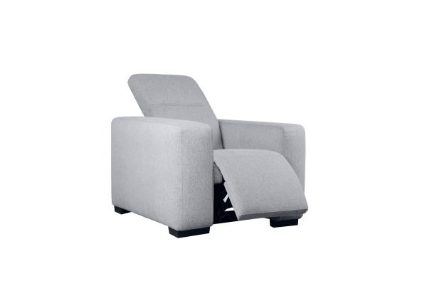 Divani Casa Bode - Modern Grey Fabric Recliner Chair