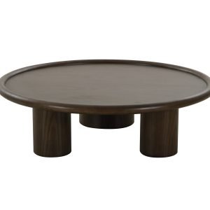 Modrest Strauss - Contemporary Brown Ash Round Coffee Table