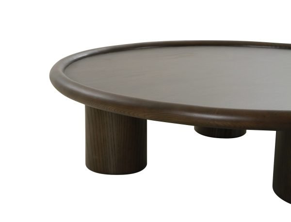 Modrest Strauss - Contemporary Brown Ash Round Coffee Table - Image 2