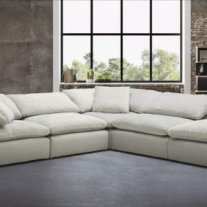 Divani Casa Unity - Modern White L- Shaped Reversible Sectional Sofa